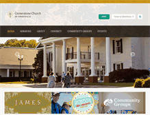 Tablet Screenshot of cornerstonechurchofknoxville.com
